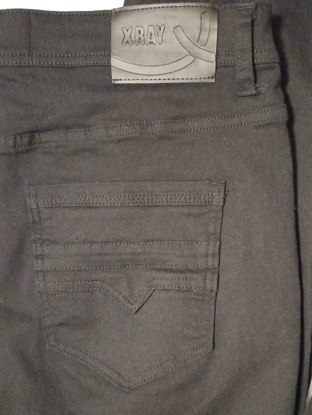 XRAY Men's Skinny Stretch Jeans Streetwear Commuter Work Chinos 38x32, Jet Black